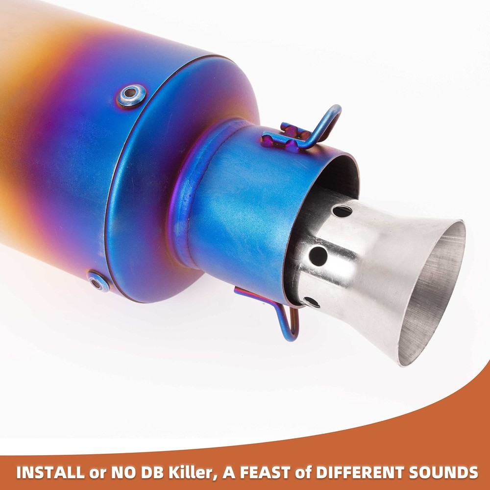 Universal Slip on Modified Exhaust Mufflers with Silencers Compatible with Mo...