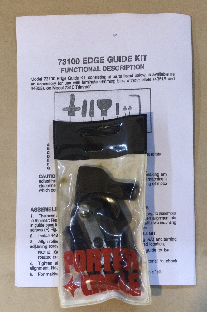 Porter Cable Edge Guide #73100, NOS, Sealed