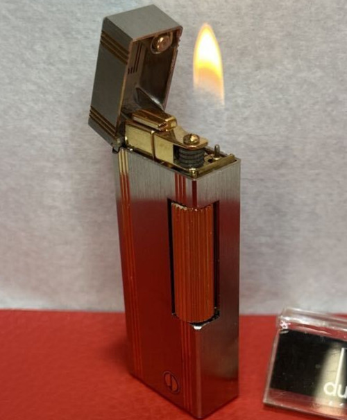 Overhauled Dunhill Rollagas lighter Silver Gold II Line d mark without box