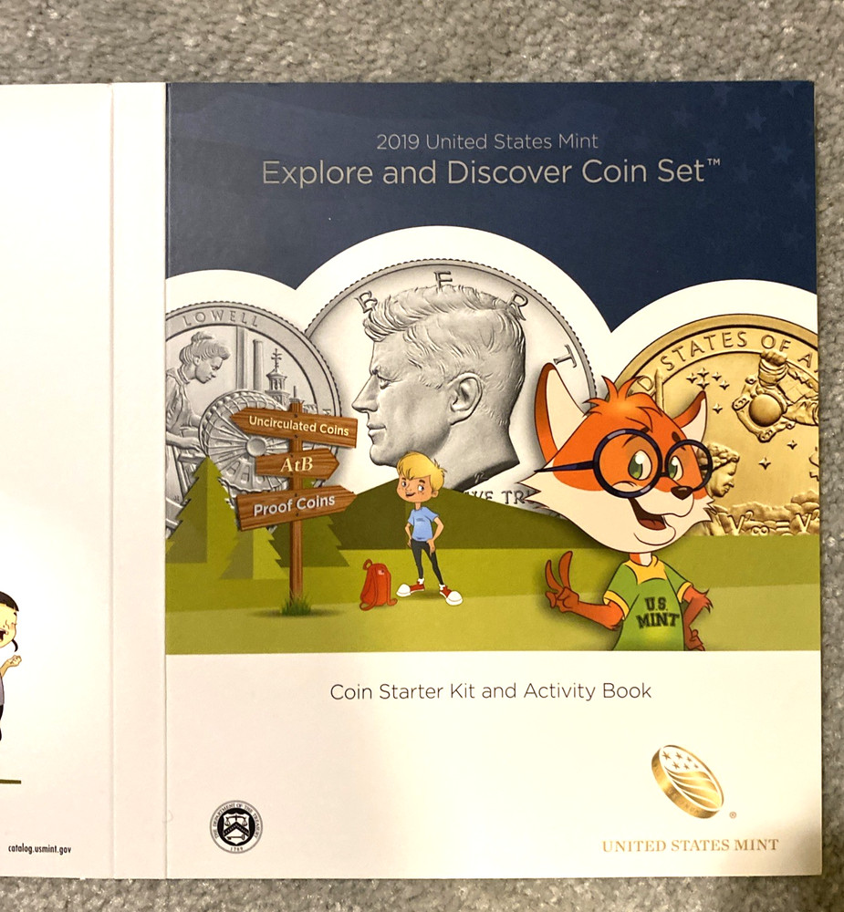 2019 US Mint Explore & Discover Coin Starter Kit Activity Book