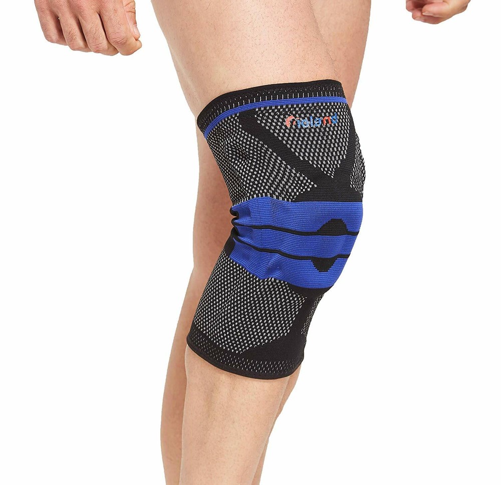 Rioland Knee Compression Sleeve New in package  XL Black w/Blue