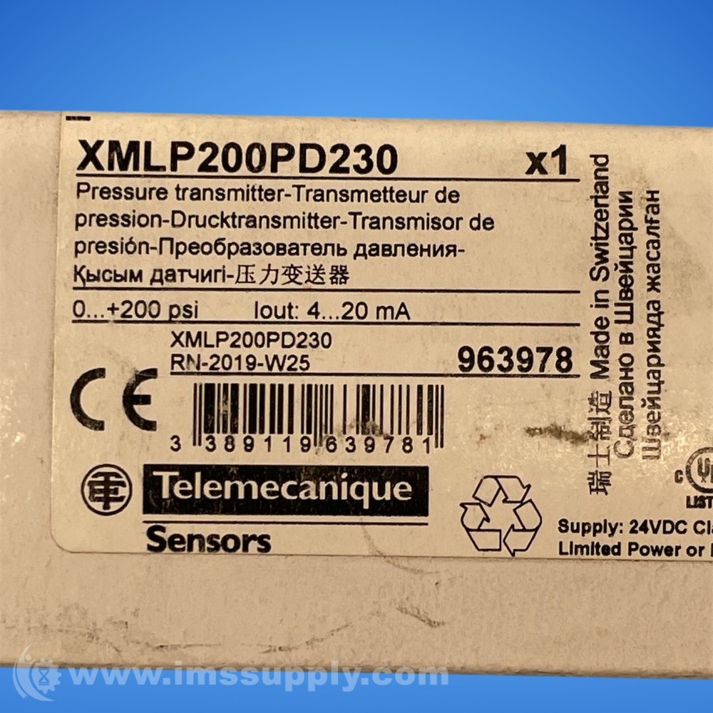 Telemecanique XMLP200PD230 Pressure Transmitter FNFP