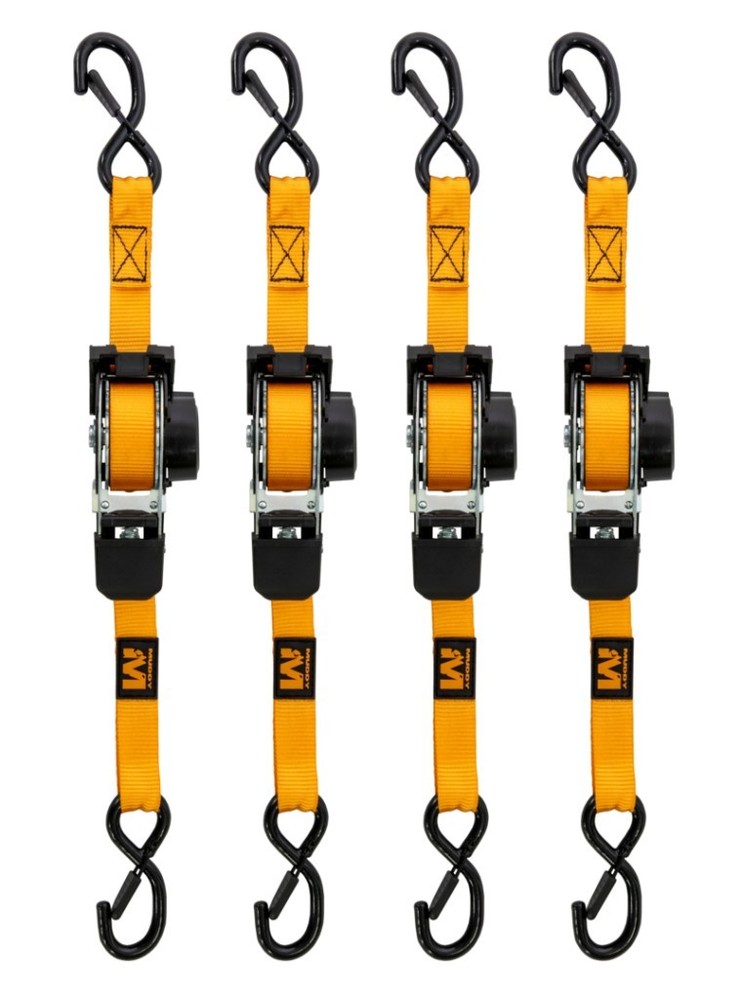 Muddy 1" x 10' Retractable Ratchet Straps 4-Pack