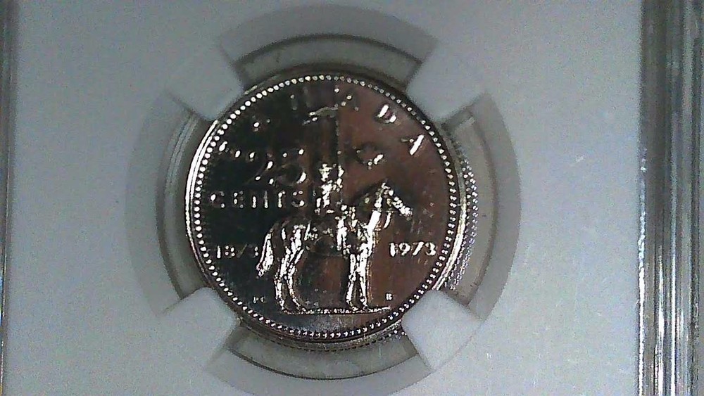 1973 Canada 25 cents NGC MS67 Small Bust.