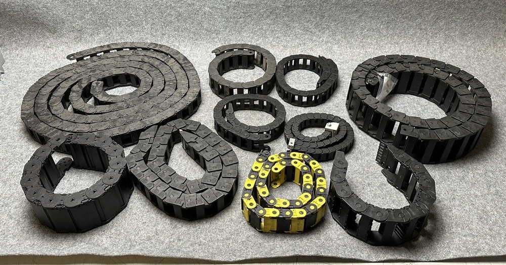 Bundle of various energy chains/drag chains IGUS cable drag etc.