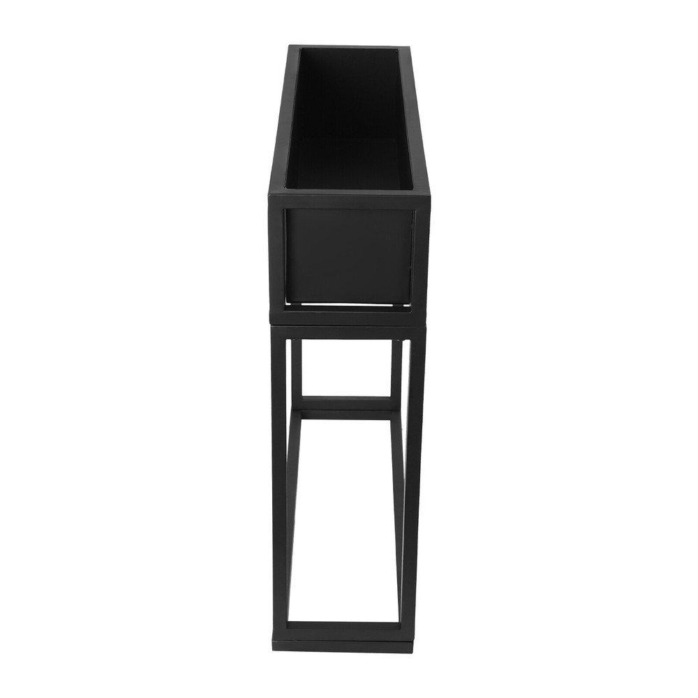 28*8*28" Elevated Planter Box Tall Rectangular Planter Garden Plant Stand Black