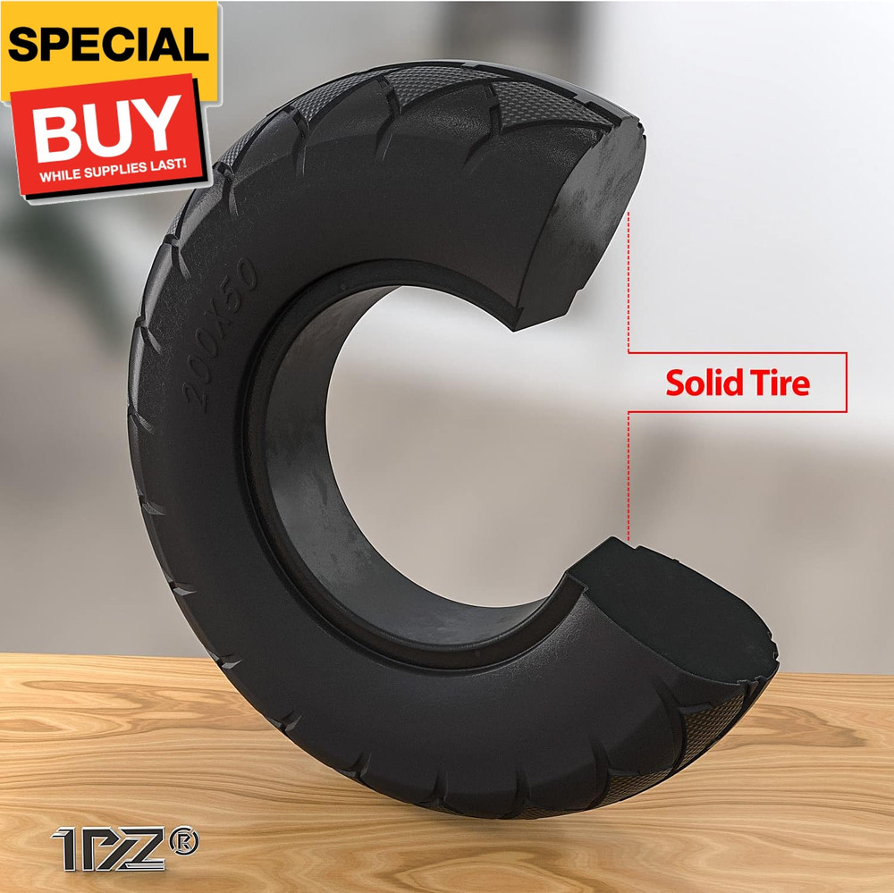 200x50 (8x2) Solid Tire Replacement for Razor E100 E150 E175 E200 Gas Scooter Sc