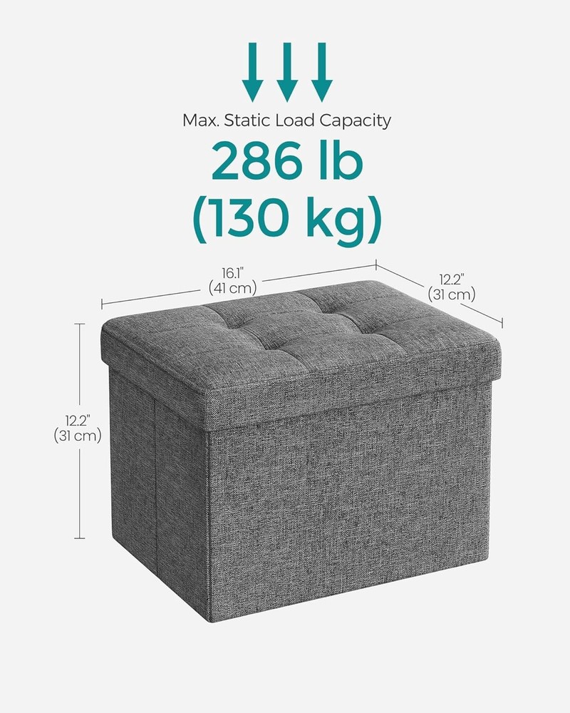 Small Folding Storage Ottoman Foot Rest Stool