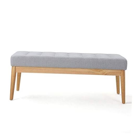Anglo Sky Grey Fabric Bench