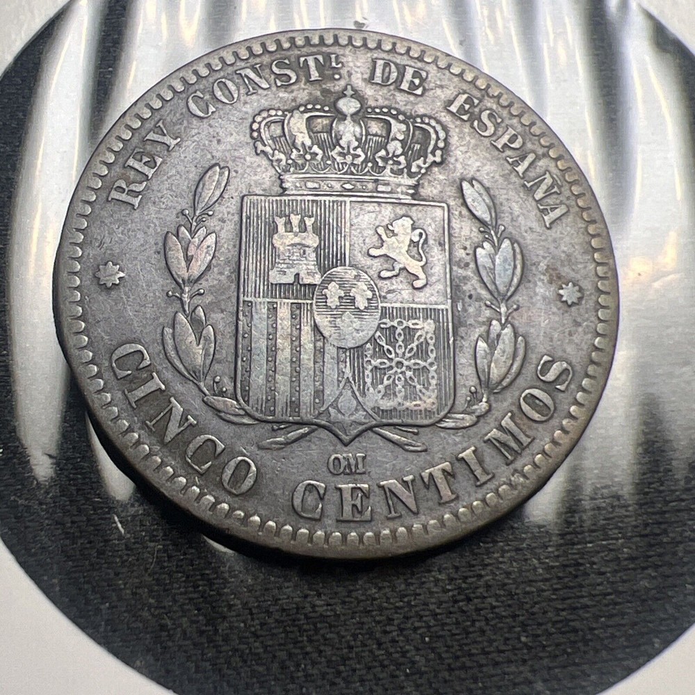 1879 Spain 5 Centimos X1693
