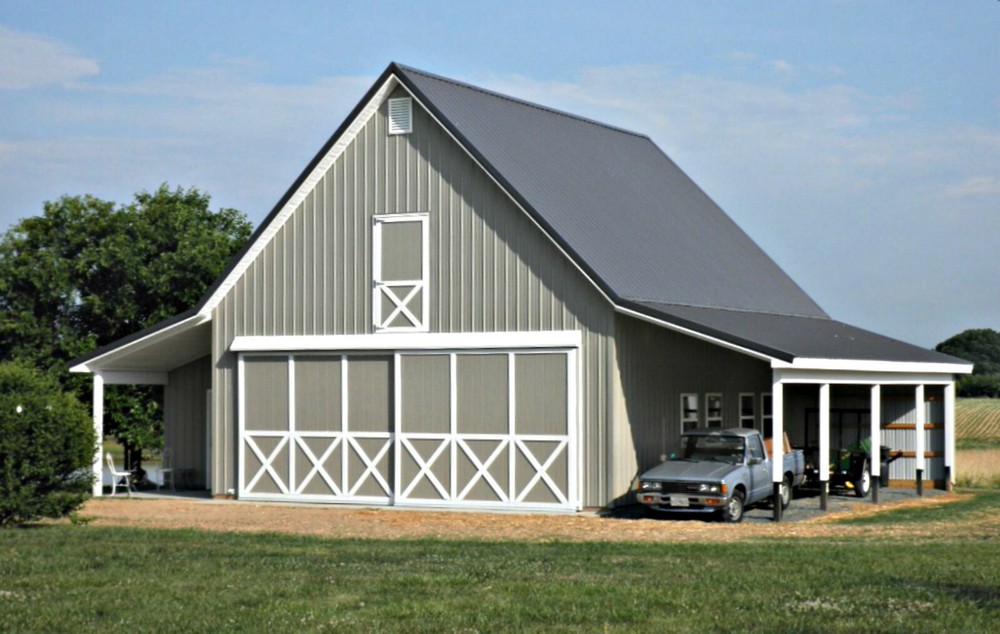 12 Pole-Barn Layouts with Lofts - Complete Construction Plans (B6)