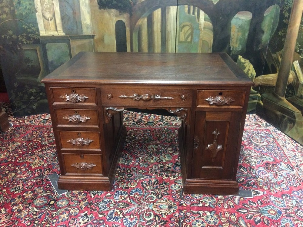 Antique Victorian Partner's Desk