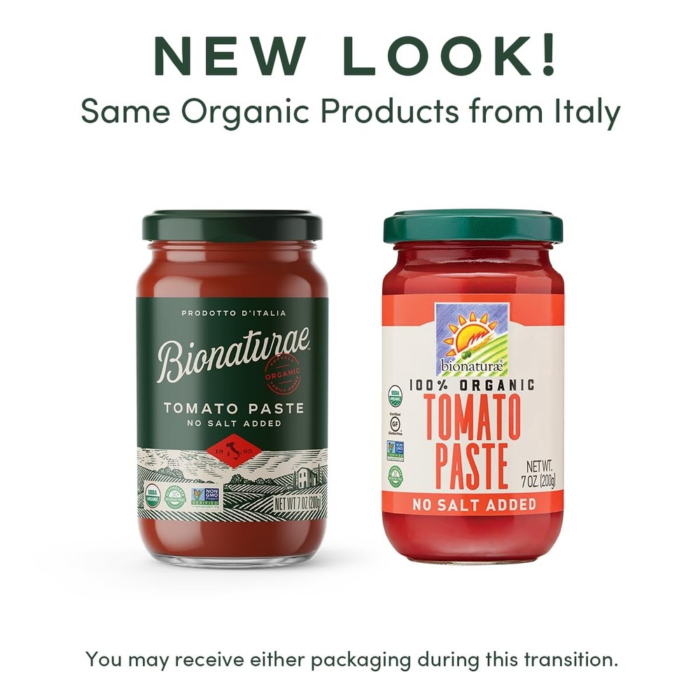 Bionaturae Organic Tomato Paste - No Salt Tomato Paste Tomato Paste in a Jar ...