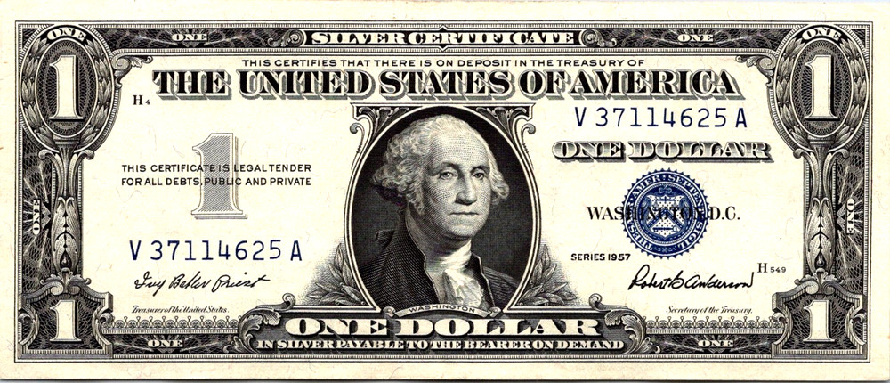 1957 $1 Silver Certificate Fr. 1619 CVF-XF