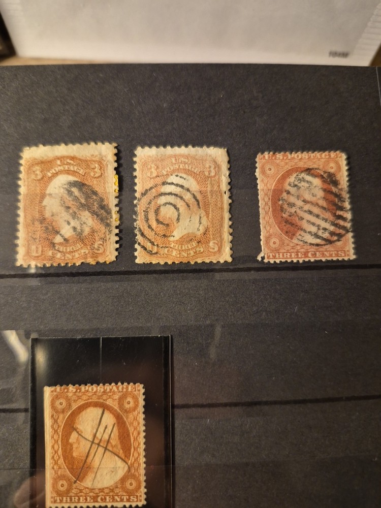 George washington 3 Cent BoB Group, Used N One MNH.