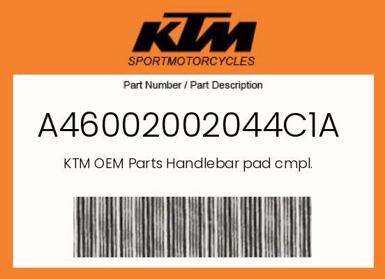 KTM Genuine Handlebar Pad Cmpl. - A46002002044C1A