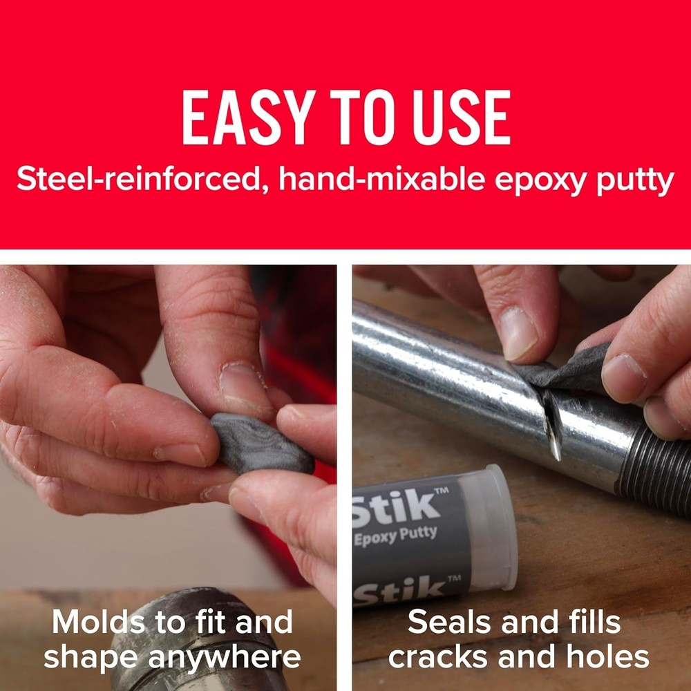 2 oz. SteelStik Epoxy Putty Stick - Non-Rusting, High Strength Repair Solution