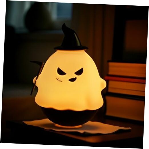 Ghost Night Light, Roly-Poly Cute LED Lamp Rechargeable Bedside Light, 3