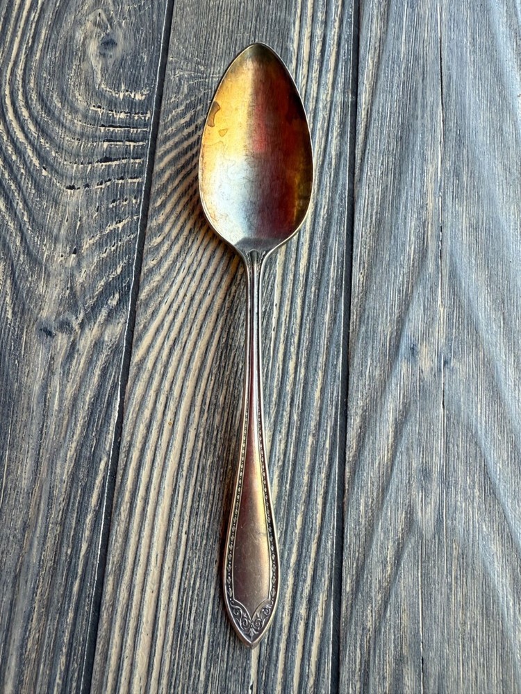 Vintage Community Silver Teaspoon With Ornate Handle Design