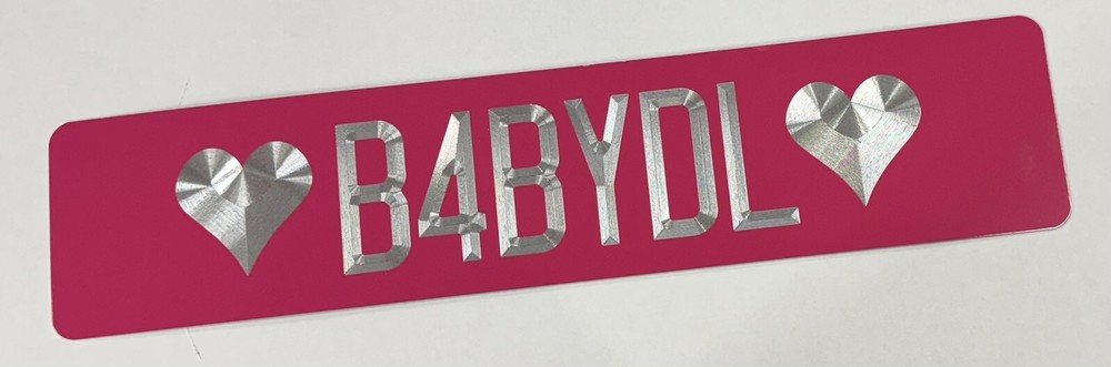 Custom European License Plate Diamond Etched Engraved Personalized Car Tag
