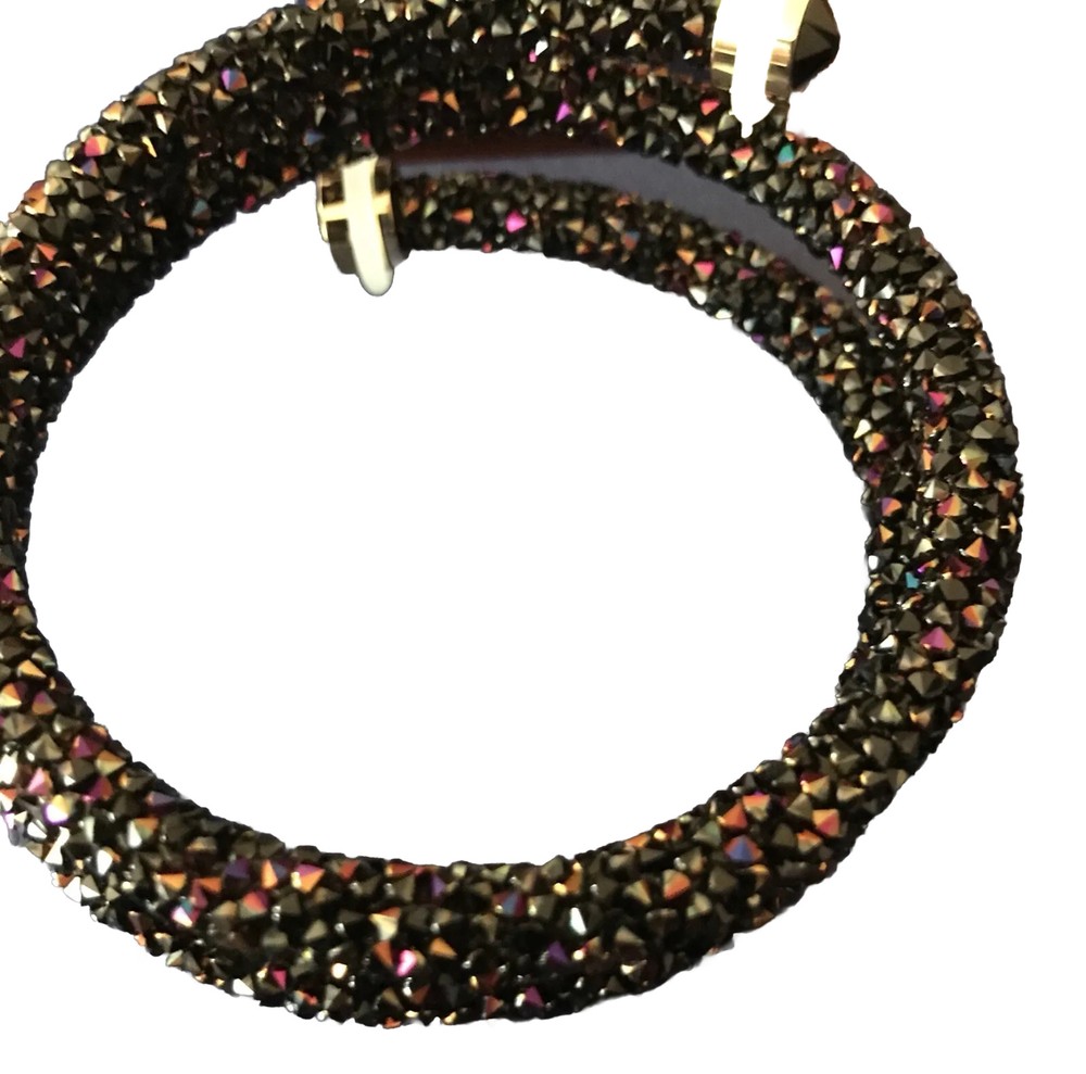 SWAROVSKI CRYSTALDUST BANGLE/BRACELET DOUBLE MULTICOLOR SIZE MEDIUM 5379278 NIB