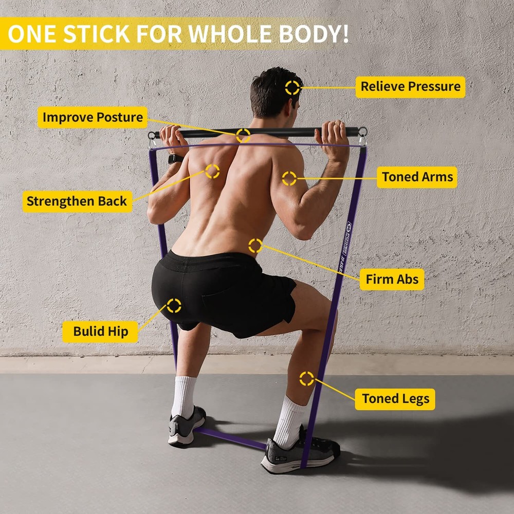 Resistance Bands Kit for Pull-Ups Stretching Powerlifting and Full-Body Worko