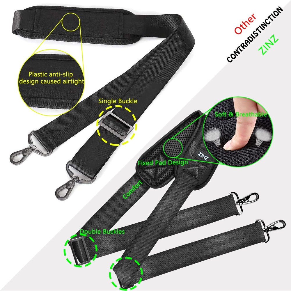 Shoulder Strap 58" Universal Handbag Strap with UltraThick Fixed Padded and D...