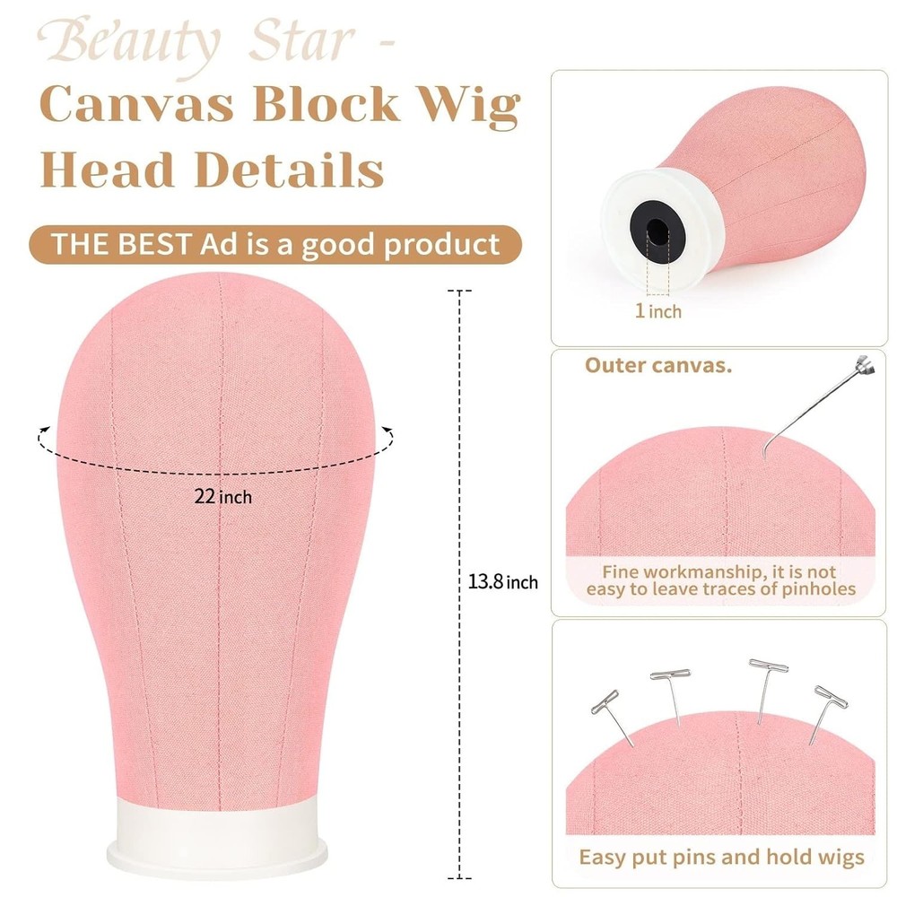 Wig Stand Tripod with Mannequin Head Kit for Styling Making Display