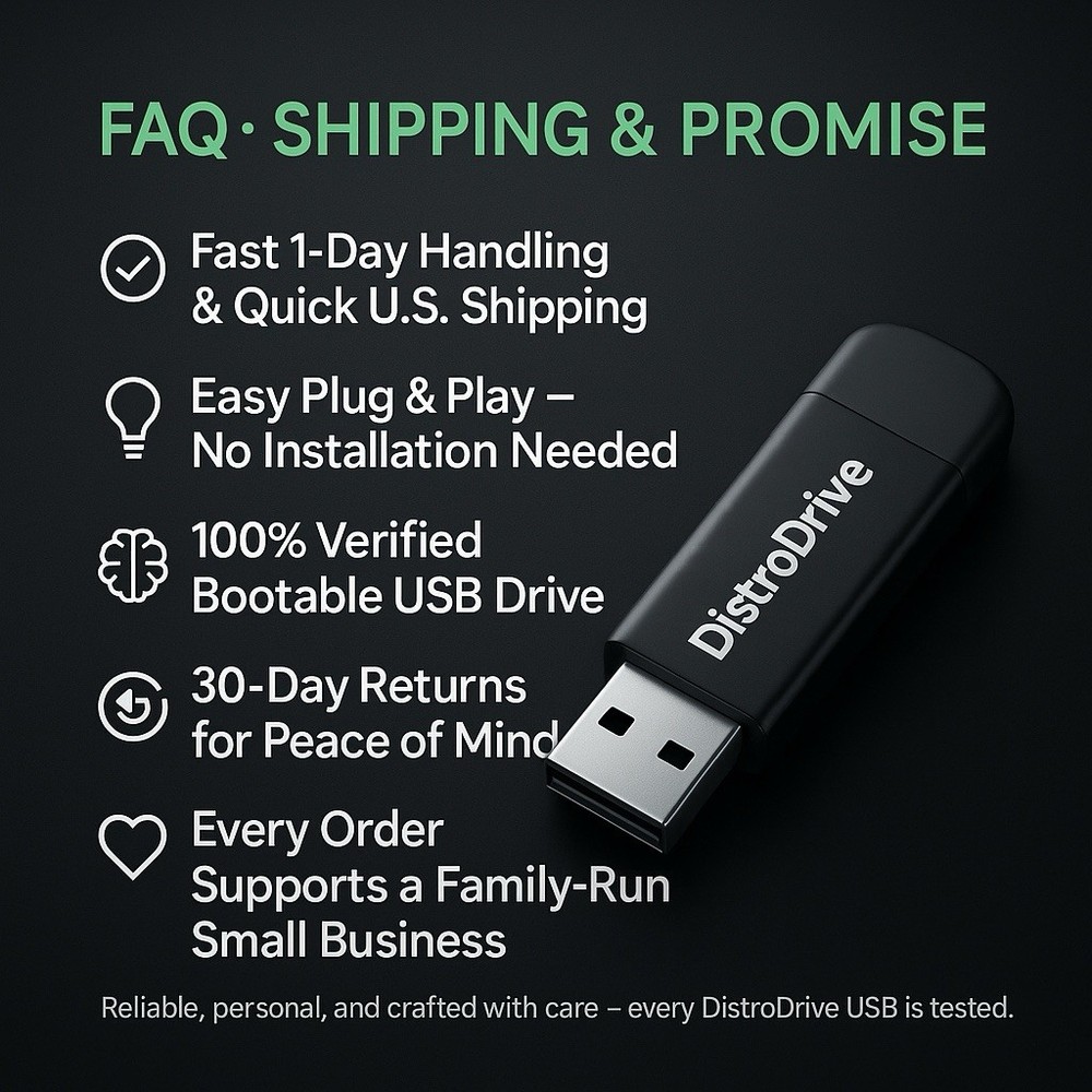 Linux Mint 22.2 Cinnamon 64-Bit Live USB Drive – Plug & Play, Revive Any PC Fast