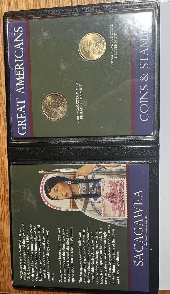 Sacagawea First Edition 2000 First Commemorative Mint Memorable U.S. Coin Set