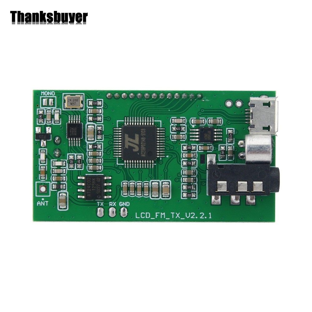 FM Stereo Digital Transmitter Module 3-5V 35mA Wireless Mic Module LCD Display