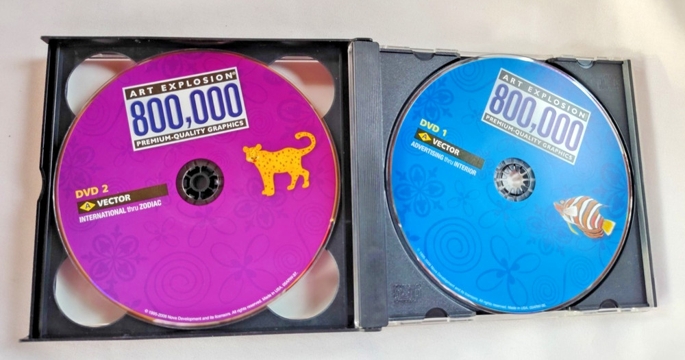 5 DVD's for Computer Graphics Nova Art Explorer 800,000 Computer Graphics