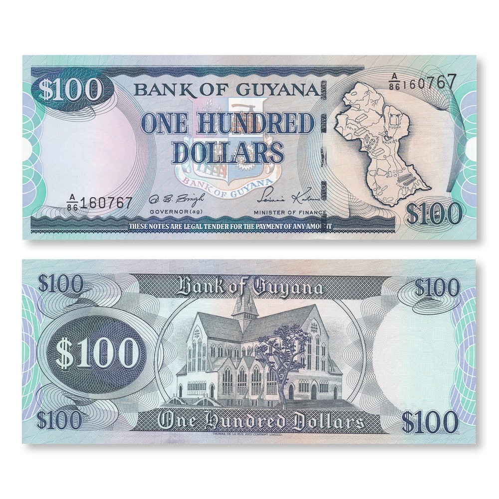 Guyana 100 Dollars, 1998, B109c, P31, UNC