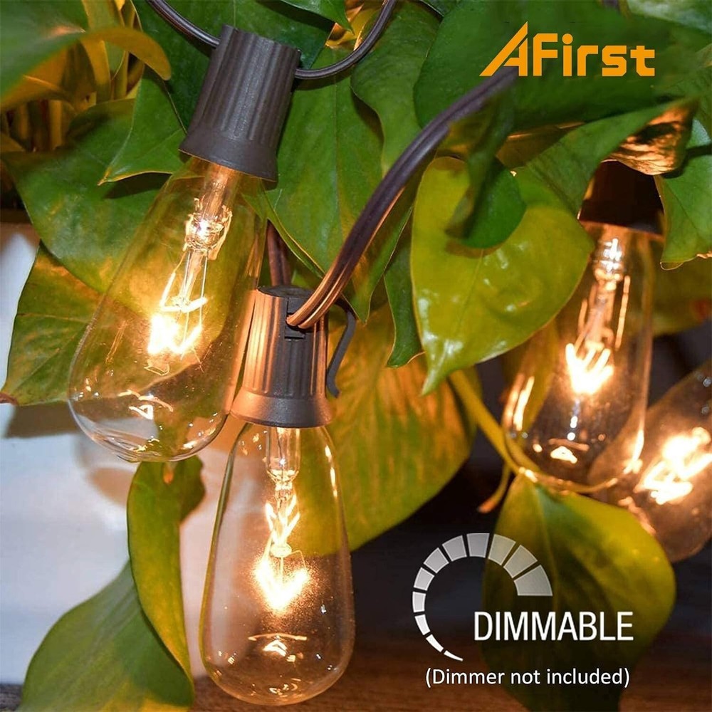 Durable Connectable Outdoor String Lights - Waterproof - 20FT with 22 Bulbs