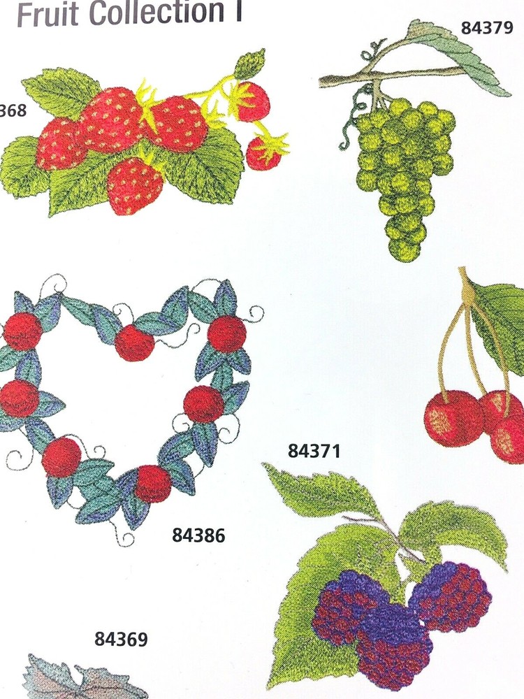Amazing Designs Embroidery Software Fruit Collection 20 Designs