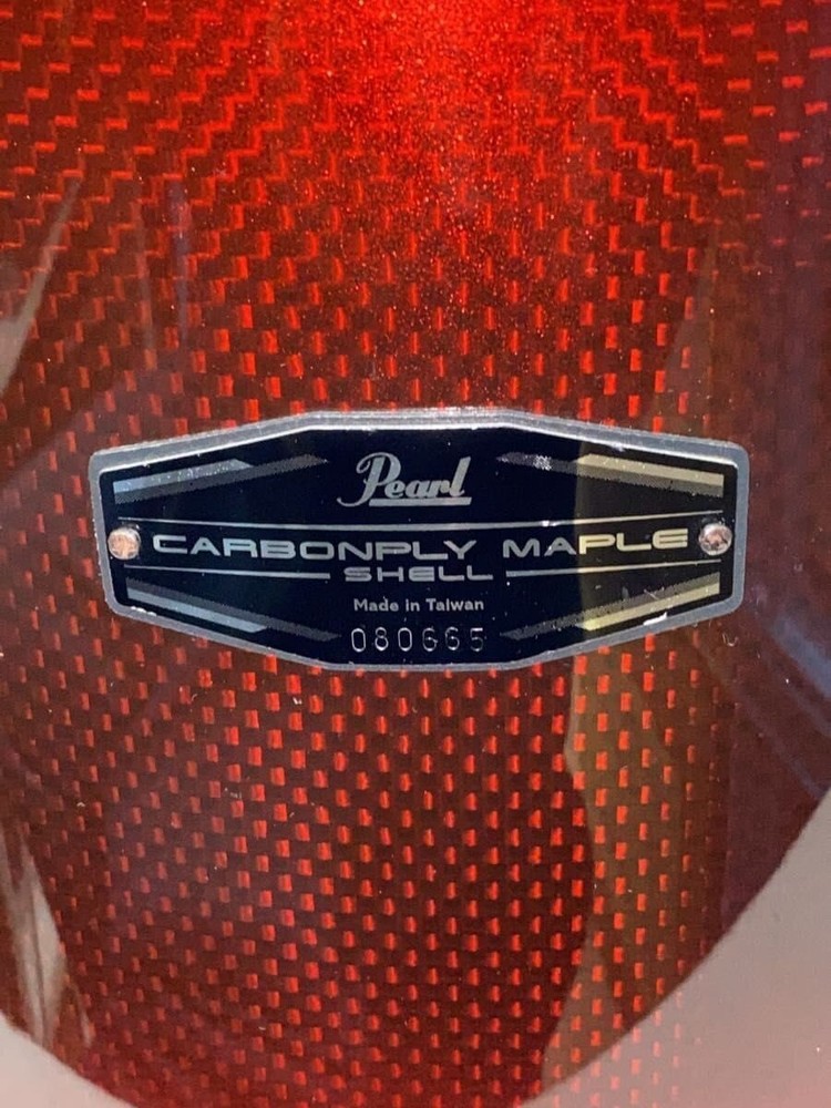 Pearl Carbonply Maple Tom Drum Red 13"