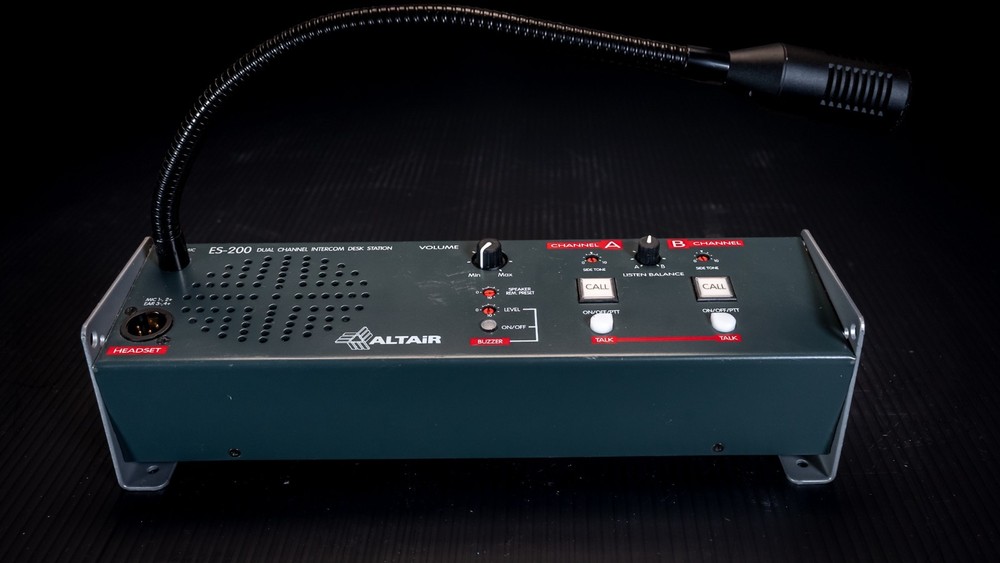 Altair ES-200 dual channel intercom desktop station