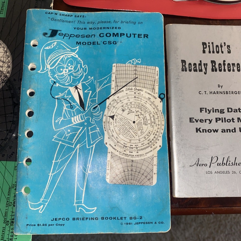 Flight Pilot Jeppesen Plotter computer Reference Booklet Frequency Card Manual