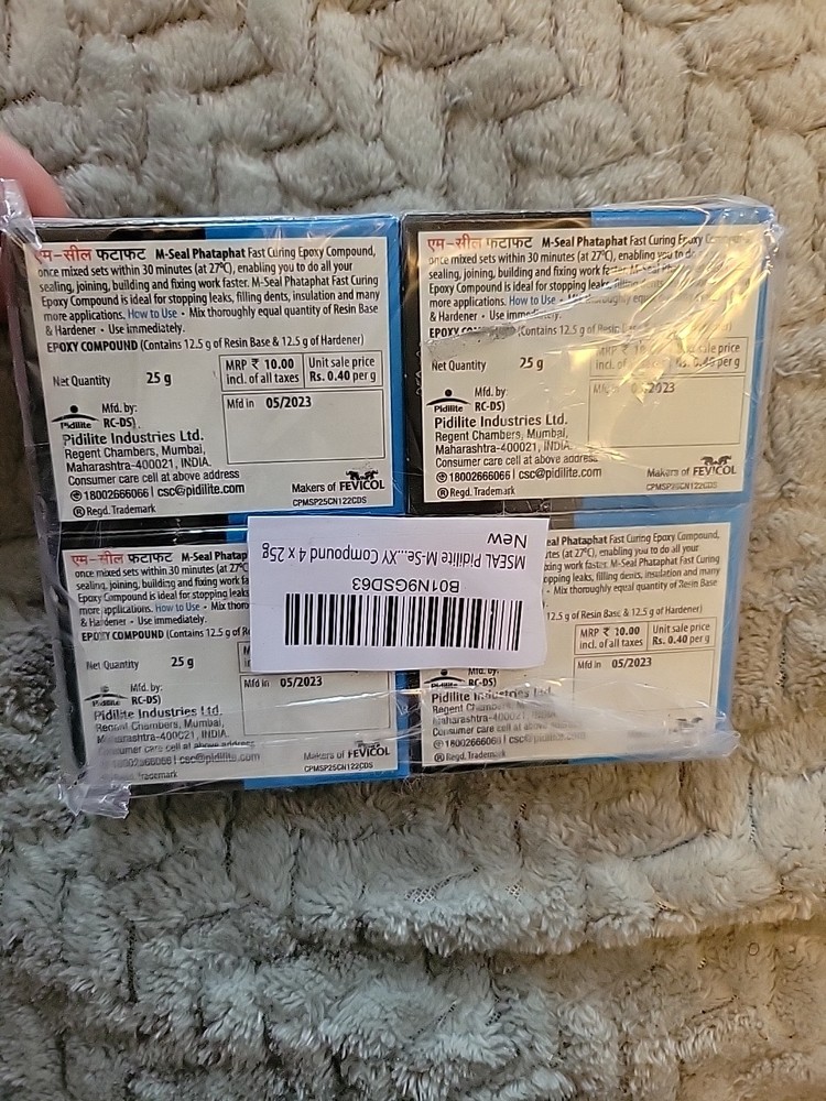 4x Pidilite M-SEAL PHATAPHAT FAST CURING EPOXY COMPOUND 25g