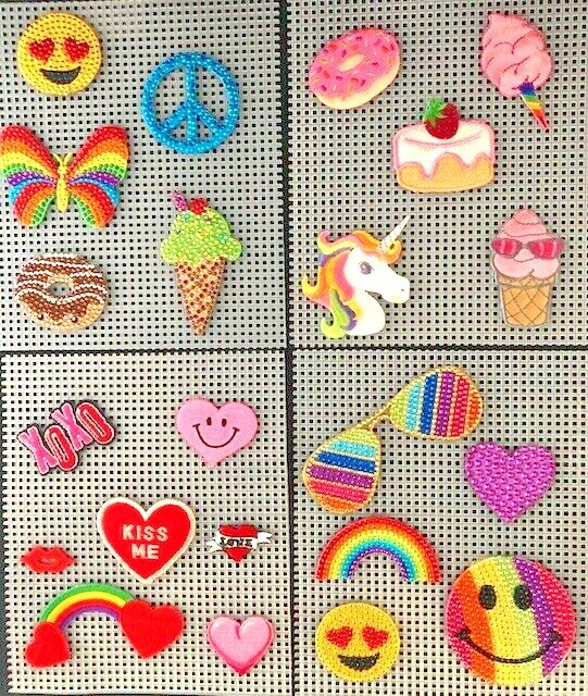 DECORATE ANYTHING WITH STICKON/IRONON EMBROIDERED PATCH SETS