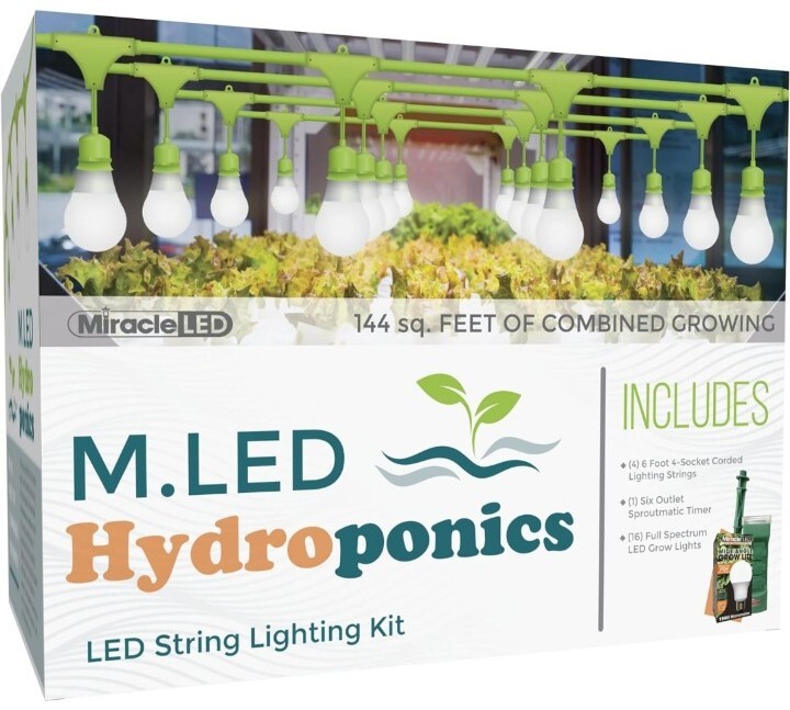 MiracleLED Hydroponics led Grow Light Kit (4 Pack) D30
