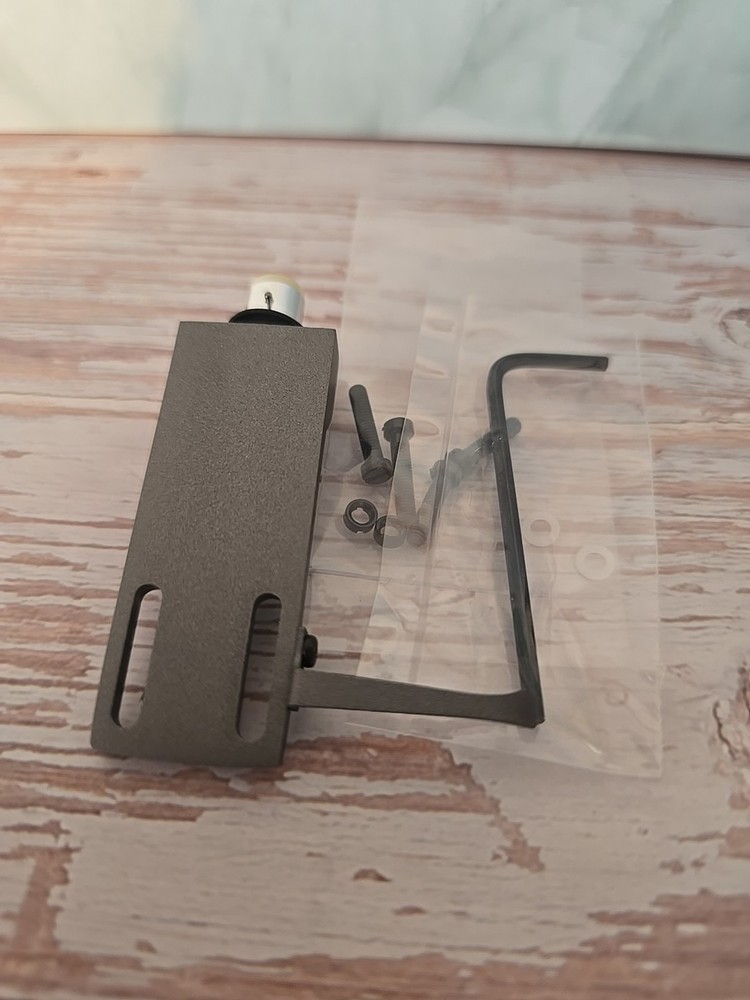 Aluminum  Magnesium Headshell Azimuth Adjust 2 Lock Pin HSE Incl Hardware Gray