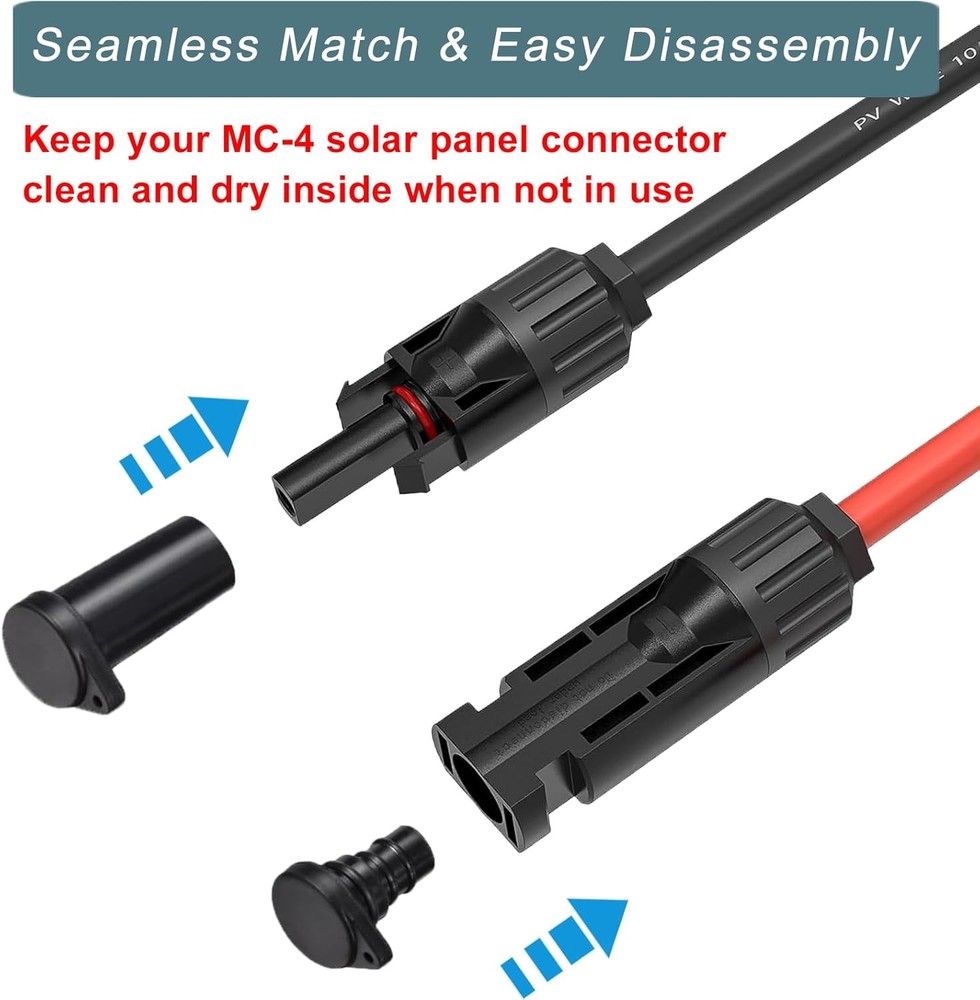 5 Pair Solar Panel MC4 Connector Weather Caps