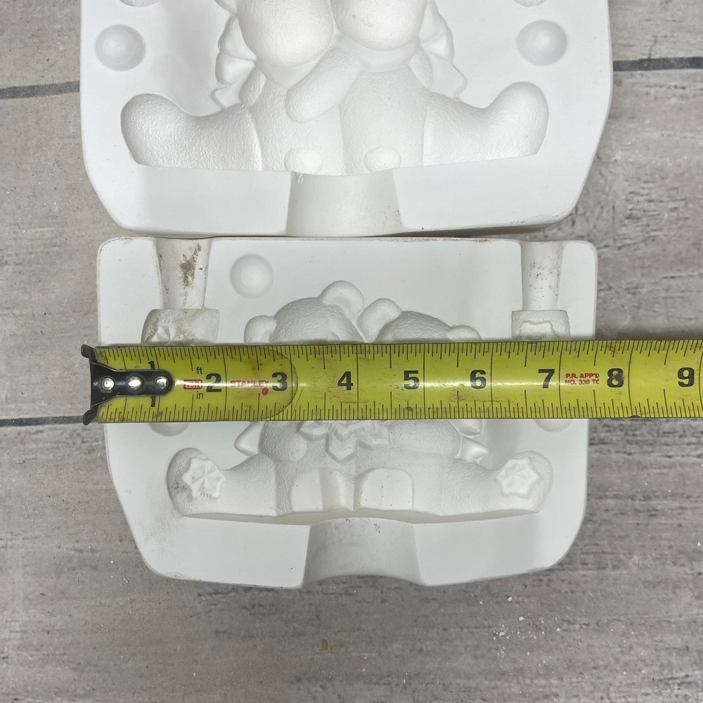 Vtg 1995 Clay Magic Inc Ceramic Casting Mold January Cuddle Bears #J1467