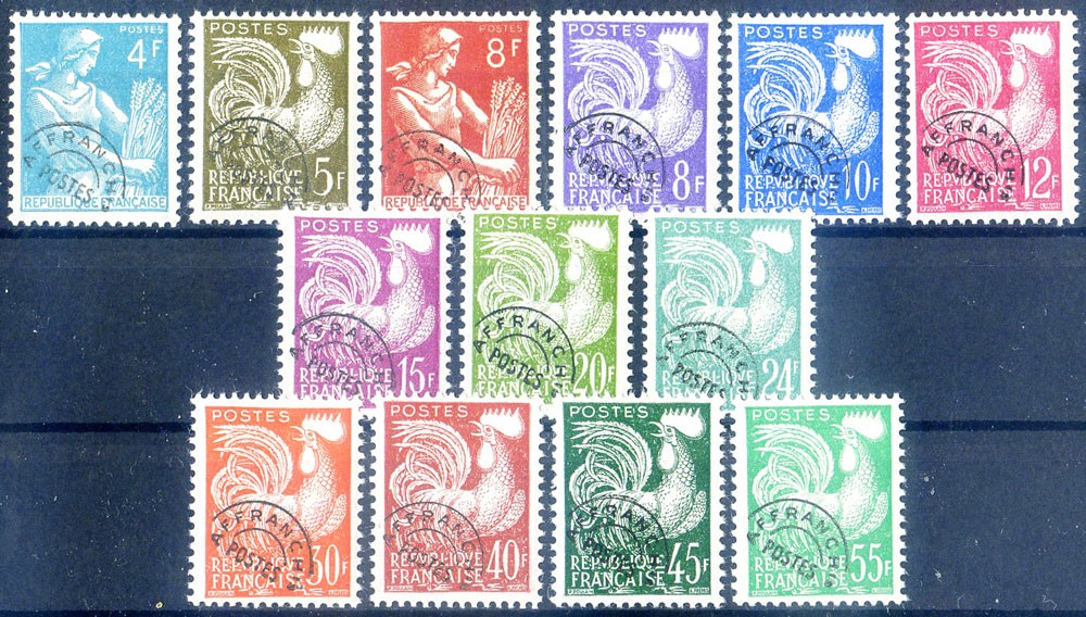 France. Pre-issued 1954-1959.