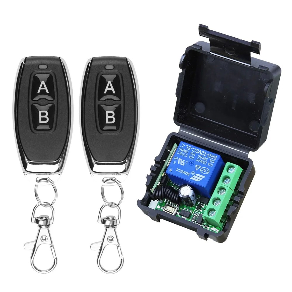 12V 433Mhz wireless receiver radio switch light switch RF remote control transmitter