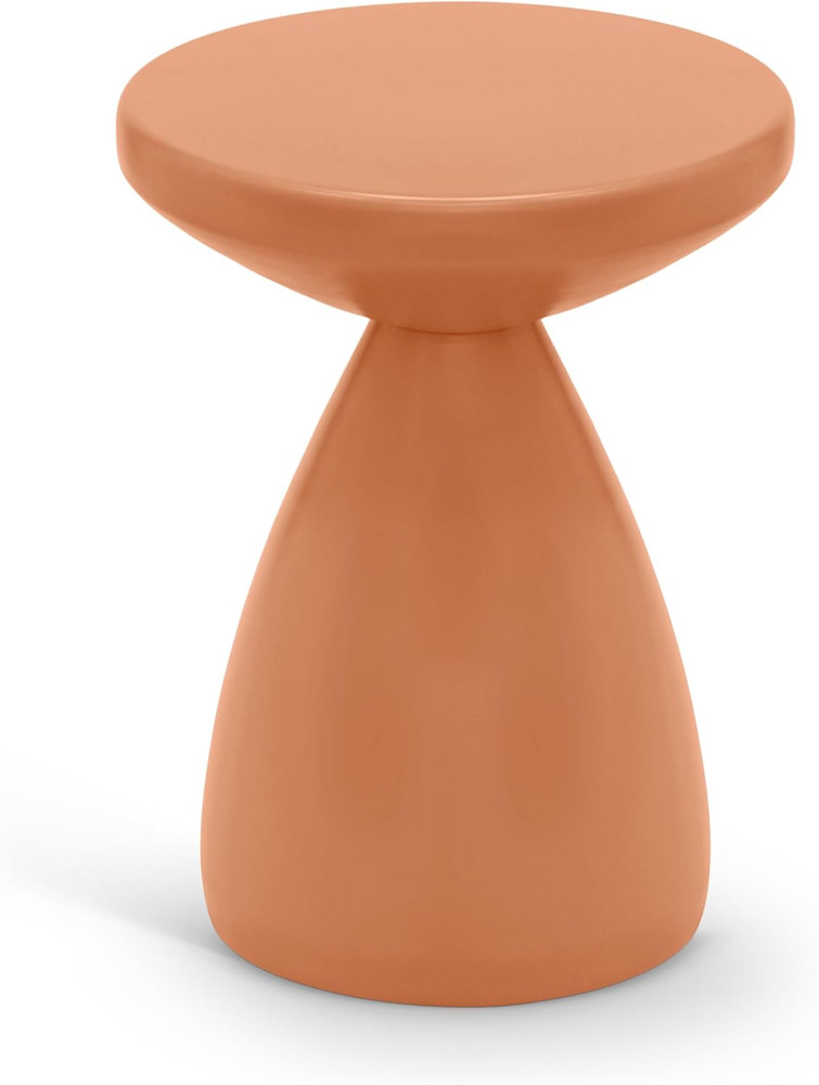 Modern Salmon Finish Side Table - Anika Collection by