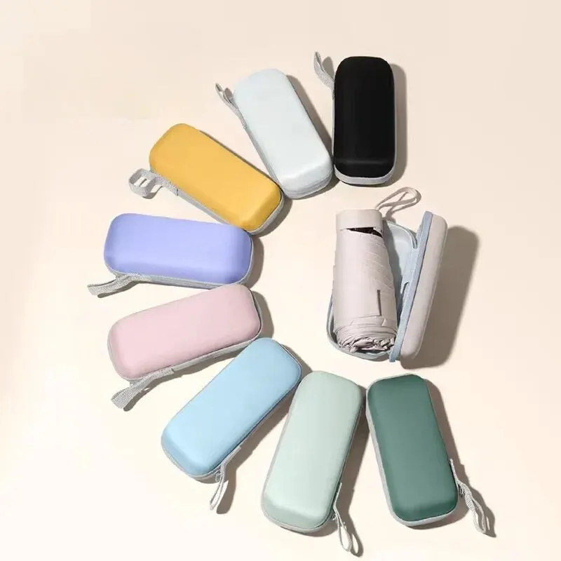 Folding Mini Umbrella Compact UV Protection Sun Rain Five Fold Pocket Umbrellas