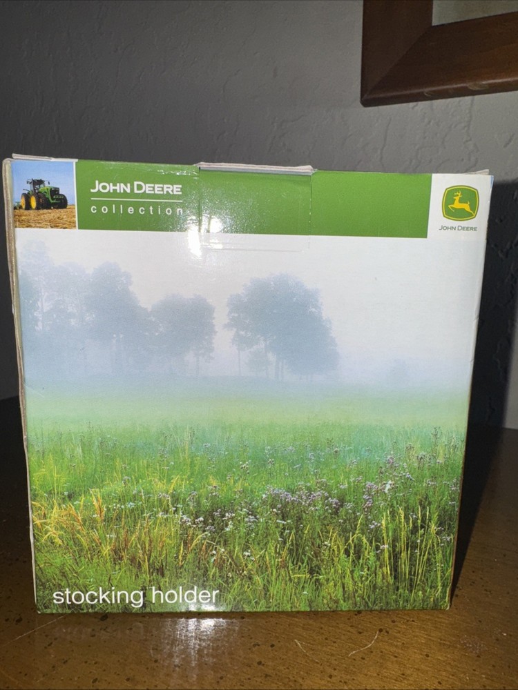 John Deere Santa On Tractor Stocking Holder