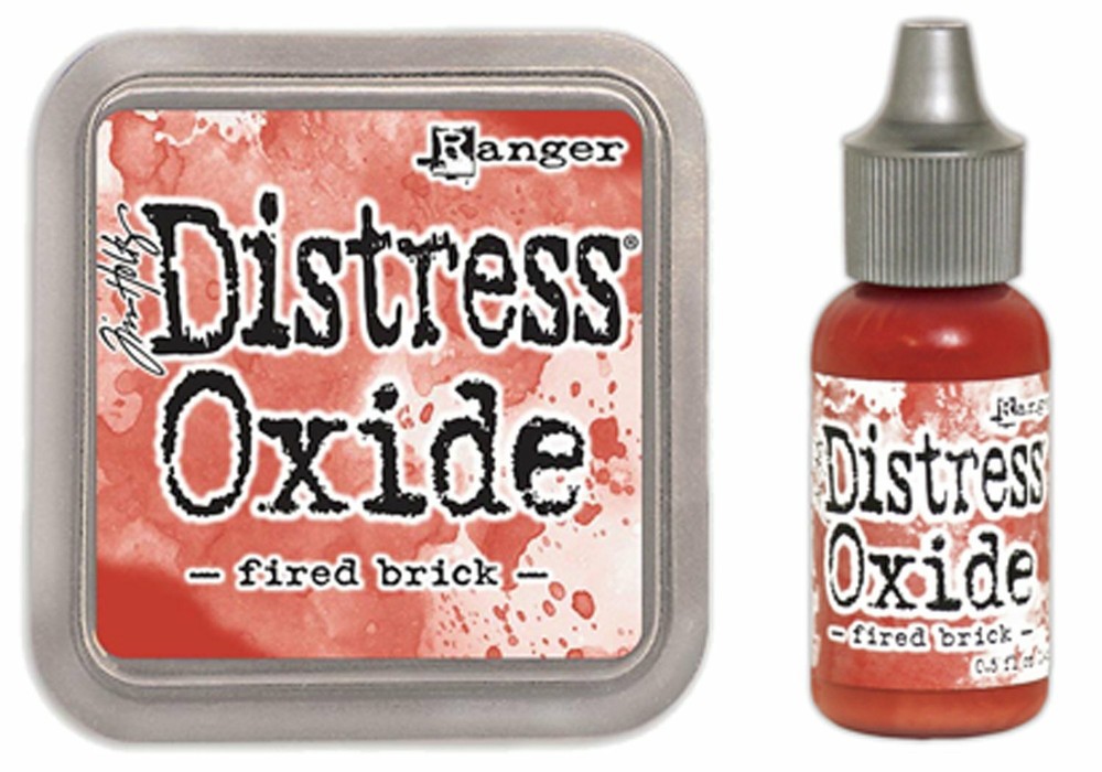 SPECIAL BUNDLE Ranger Tim Holtz Distress Oxide Ink Pad FIRED BRICK + Reinker